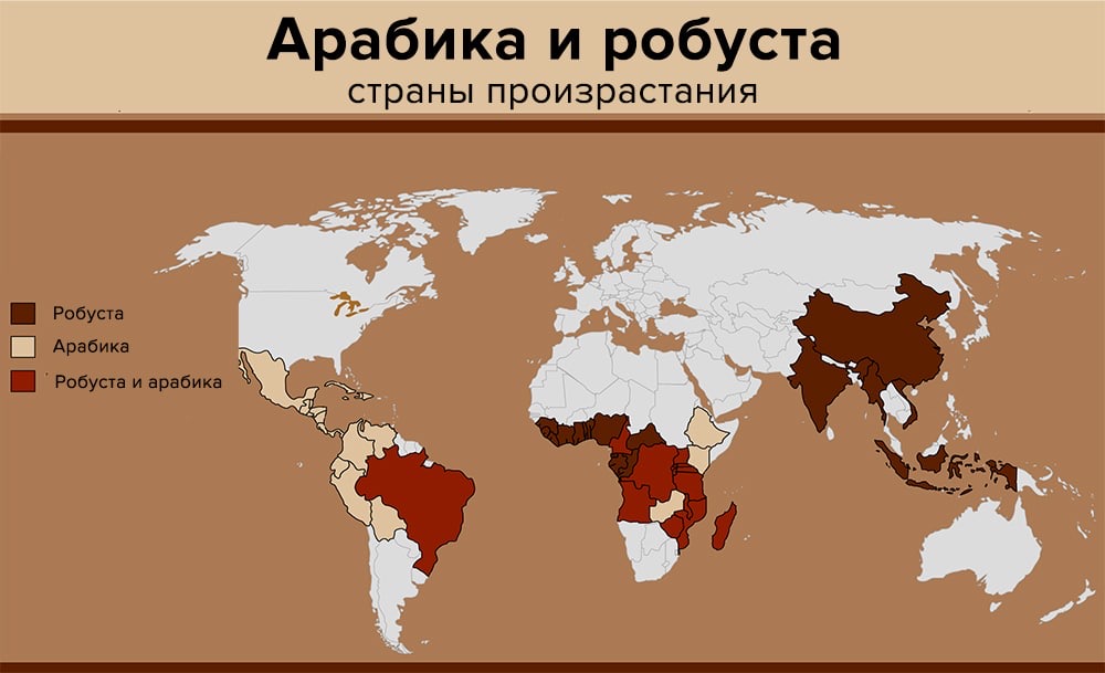 карта кофе арабика и робуста карта кофе арабика и робуста